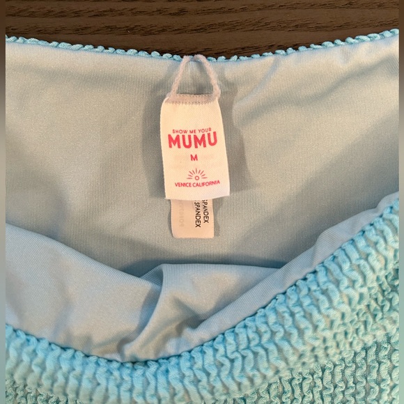 Show Me Your MuMu Sky Blue Scrunch Bikini Set - Picture 14 of 16